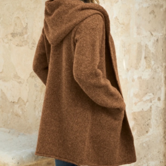 NWT Peruvian Connection Kotzebue Alpaca Blanket Cardigan Coat w/ Hood, Pockets - Picture 8 of 8